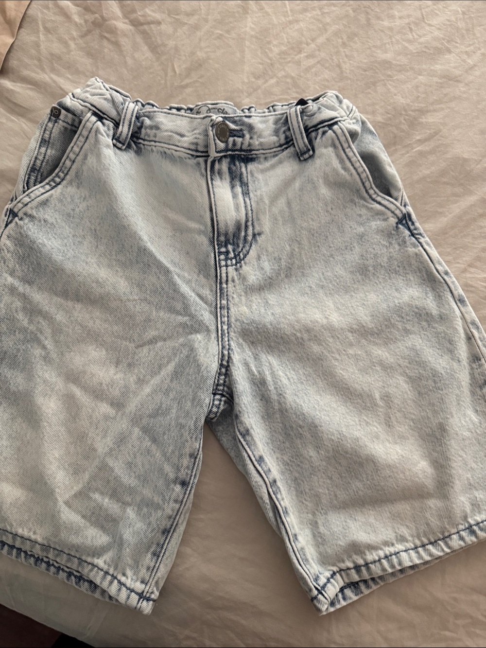 Boys Light Wash Denim Shorts
